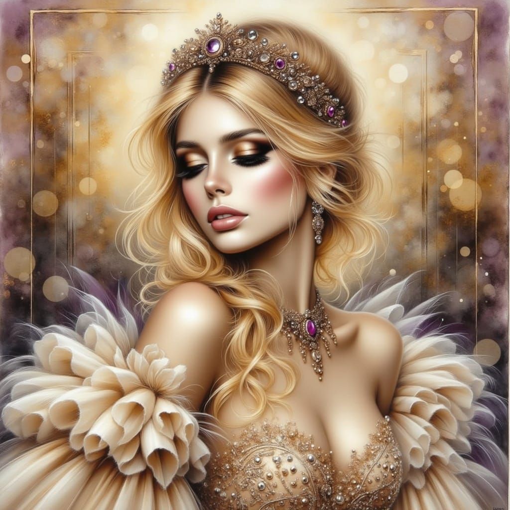 Ethereal Beauty in Whimsical Watercolor