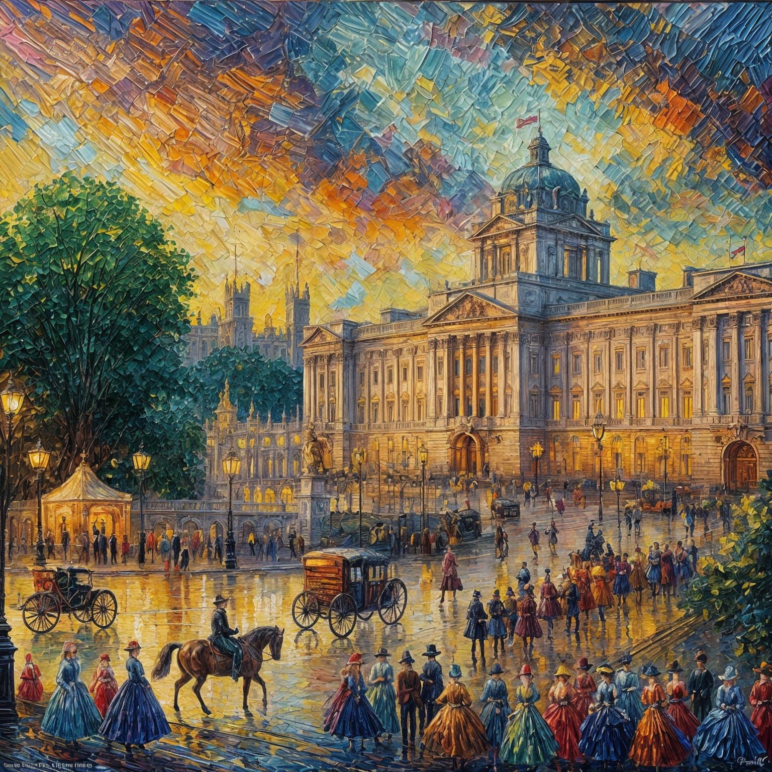 Buckingham Palace  evening 1875
