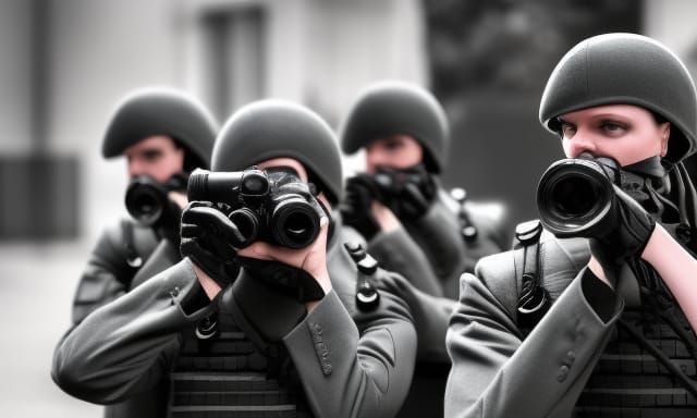 Elite Secret Police Soldiers in Professional Photography