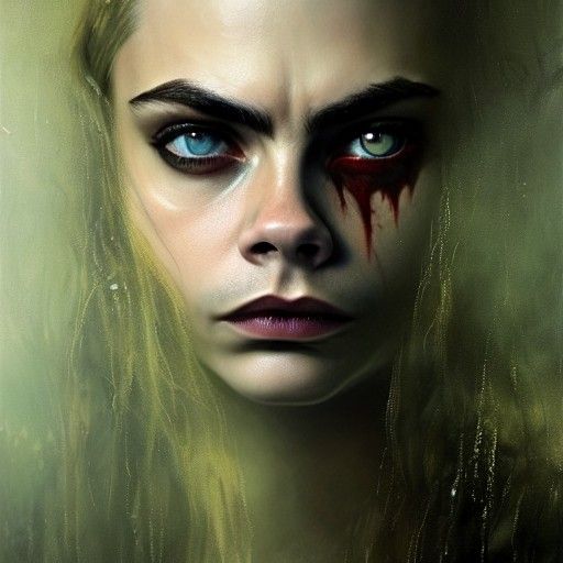 Sinister Enchantress Portrait in Hyperdetailed Academic Art