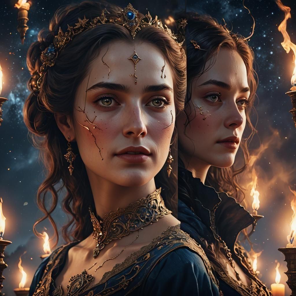 Two-Faced Woman: 17th and 23rd Century Portrait