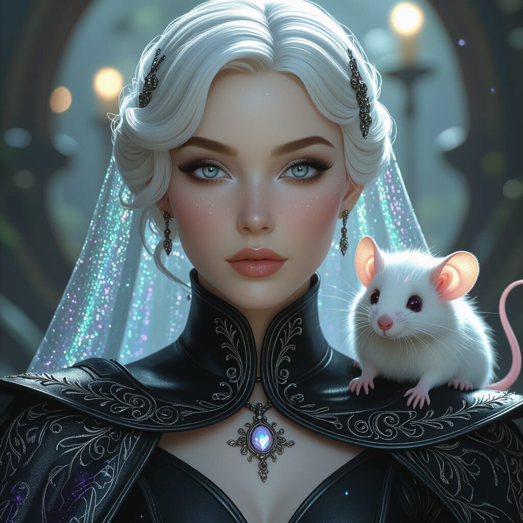 Porcelain Woman in Armor, Ethereal Fantasy Style