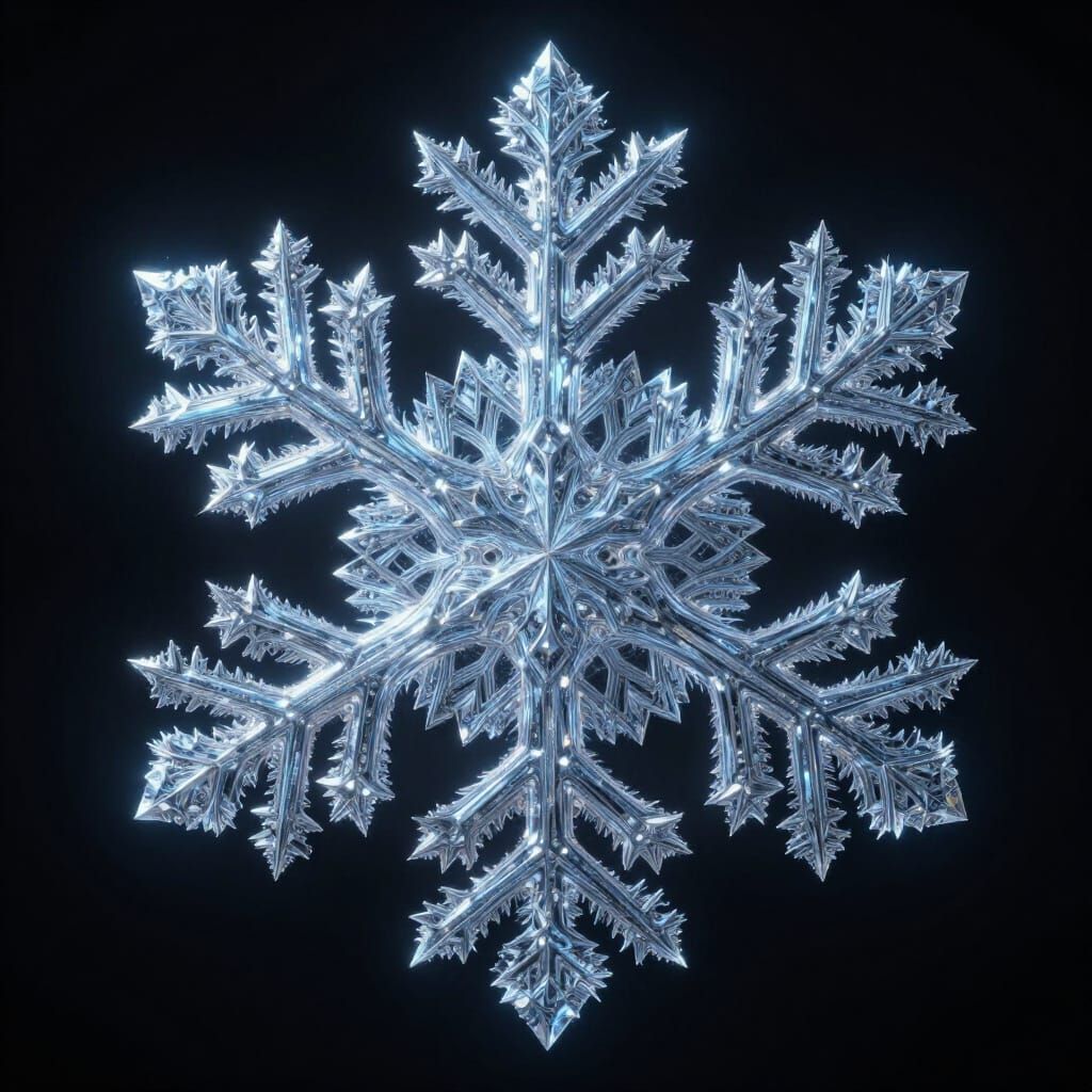 Abstract Snowflake with Infinite Fractal Geometry