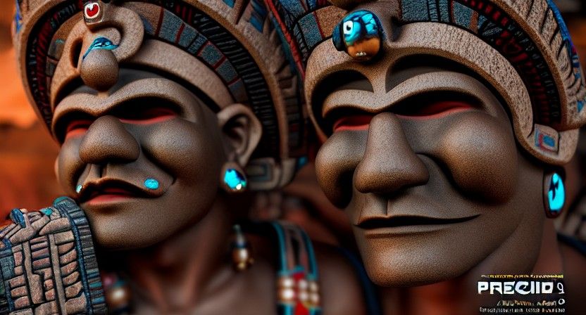 Prehispanic Man: Octane Render in Full Color