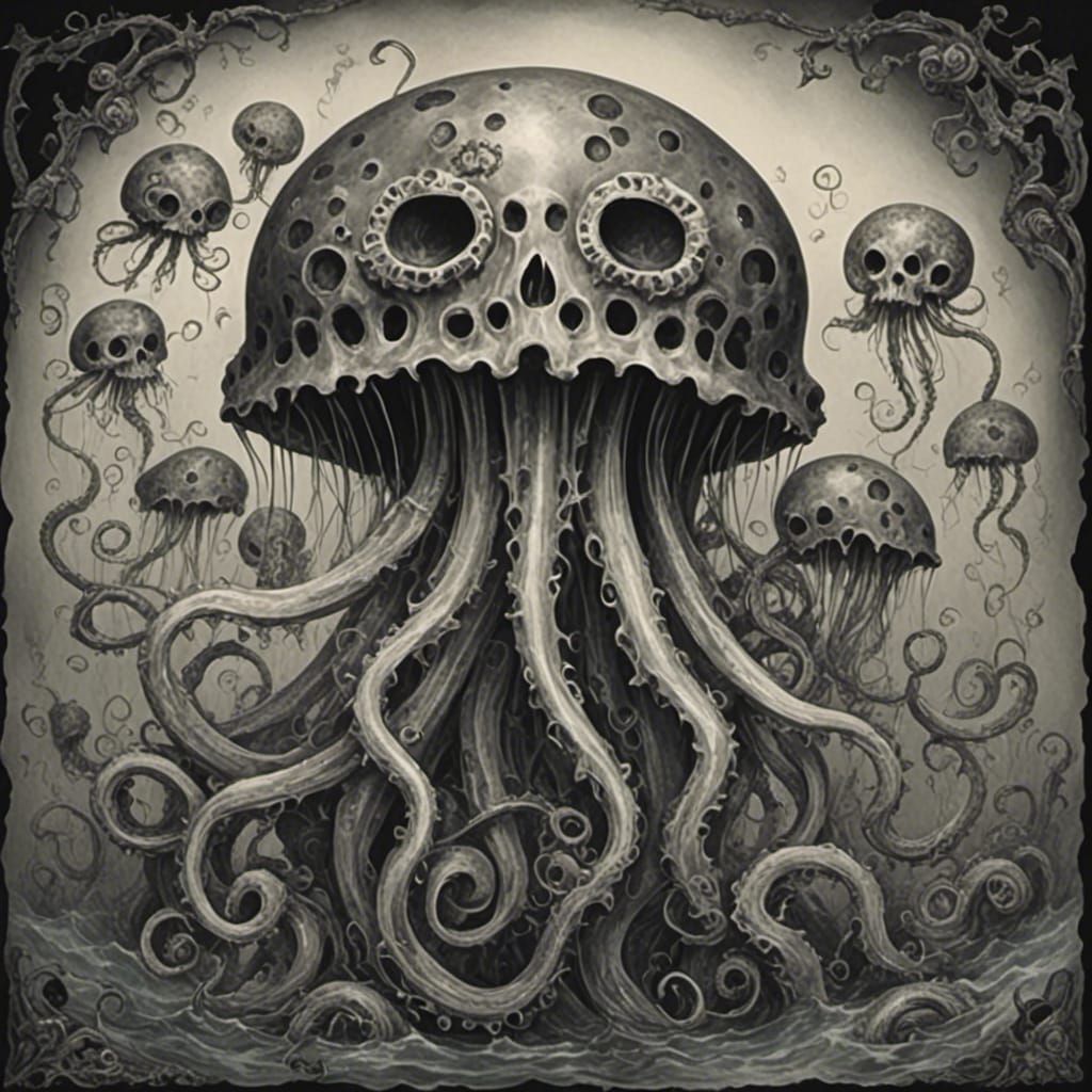 Luminous Jellyfish Generated with LoRA