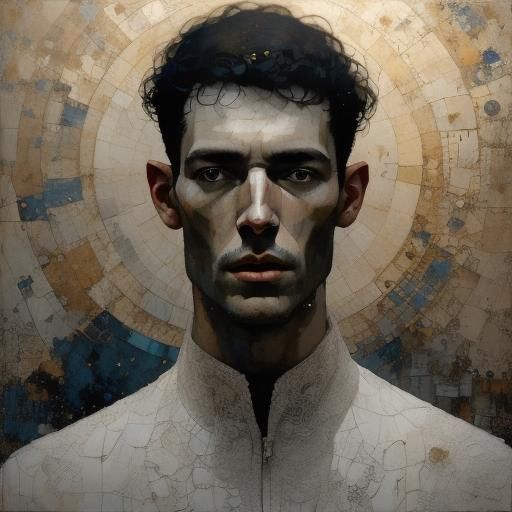 Intense Portrait of a Young Man in Ambient Light