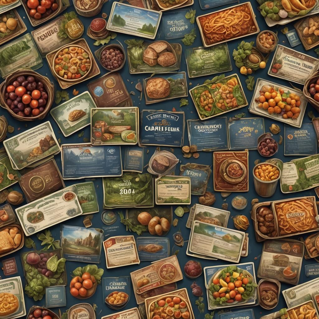 Detailed Matte Painting of Food Stamps Voucher