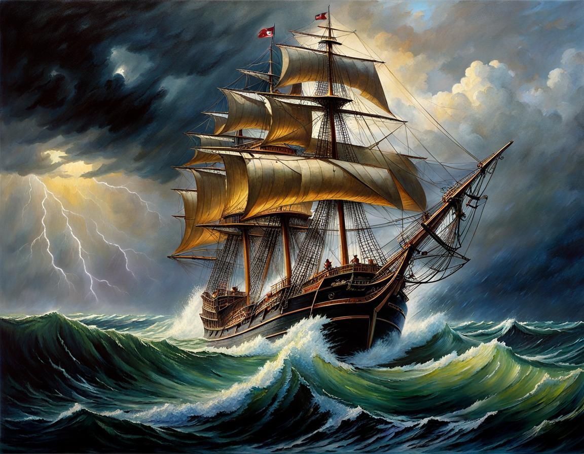 Pirate Ship Rides a Perfect Storm