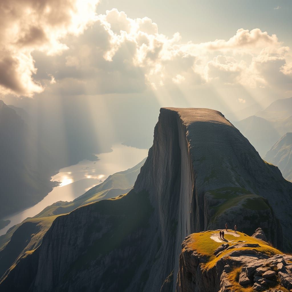 Majestic Preikestolen Cliff Overlooks Lysefjord