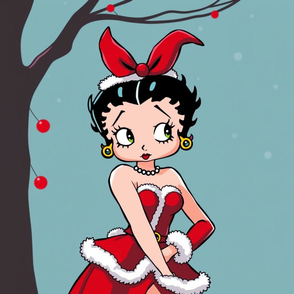 Betty Boop in Festive Holiday Attire