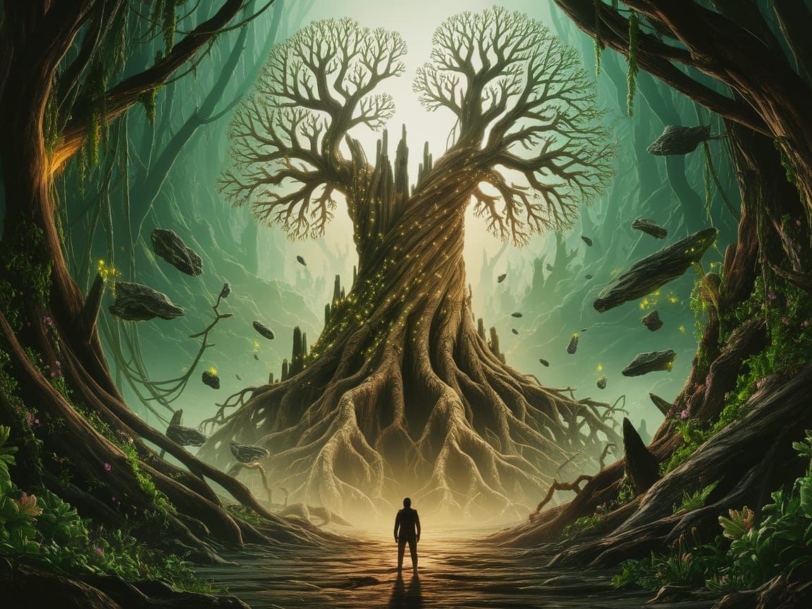 Colossal Tree-Spirit Emerges from Petrified Forest