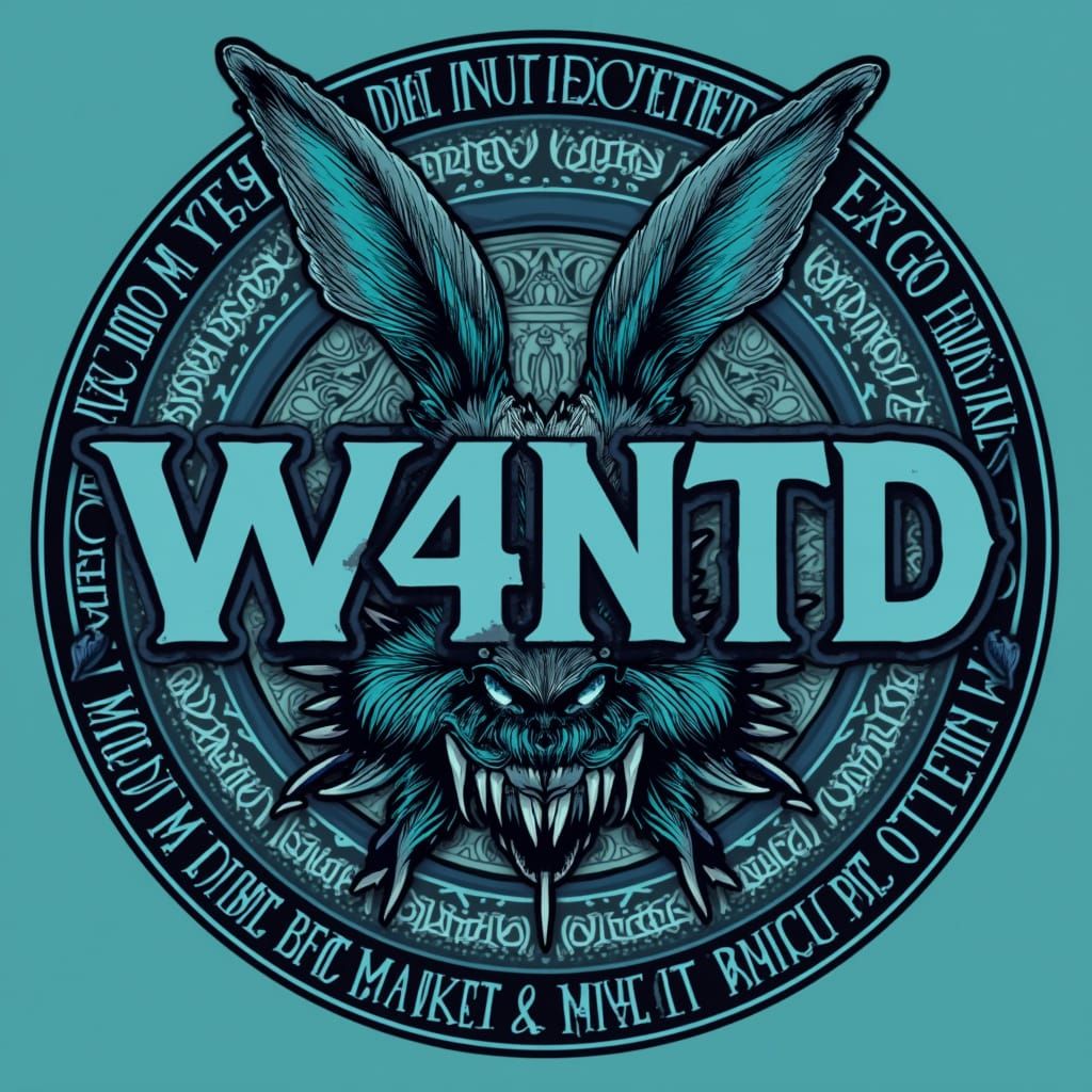 Villainous Rabbit Emblem in a Dark, Money-Themed Logo