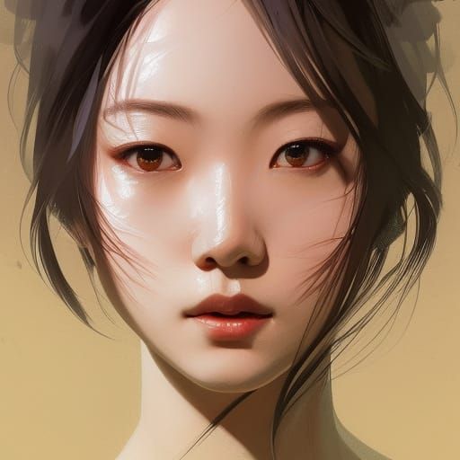 Hyperdetailed Portrait of Japanese Girl in 8k