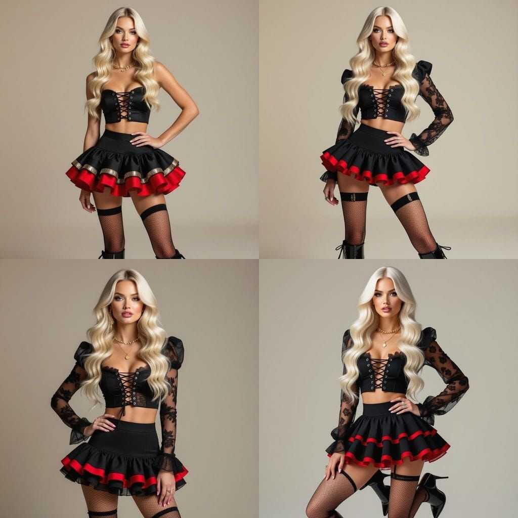 Confident Woman Posing in Fashion-Forward Outfit