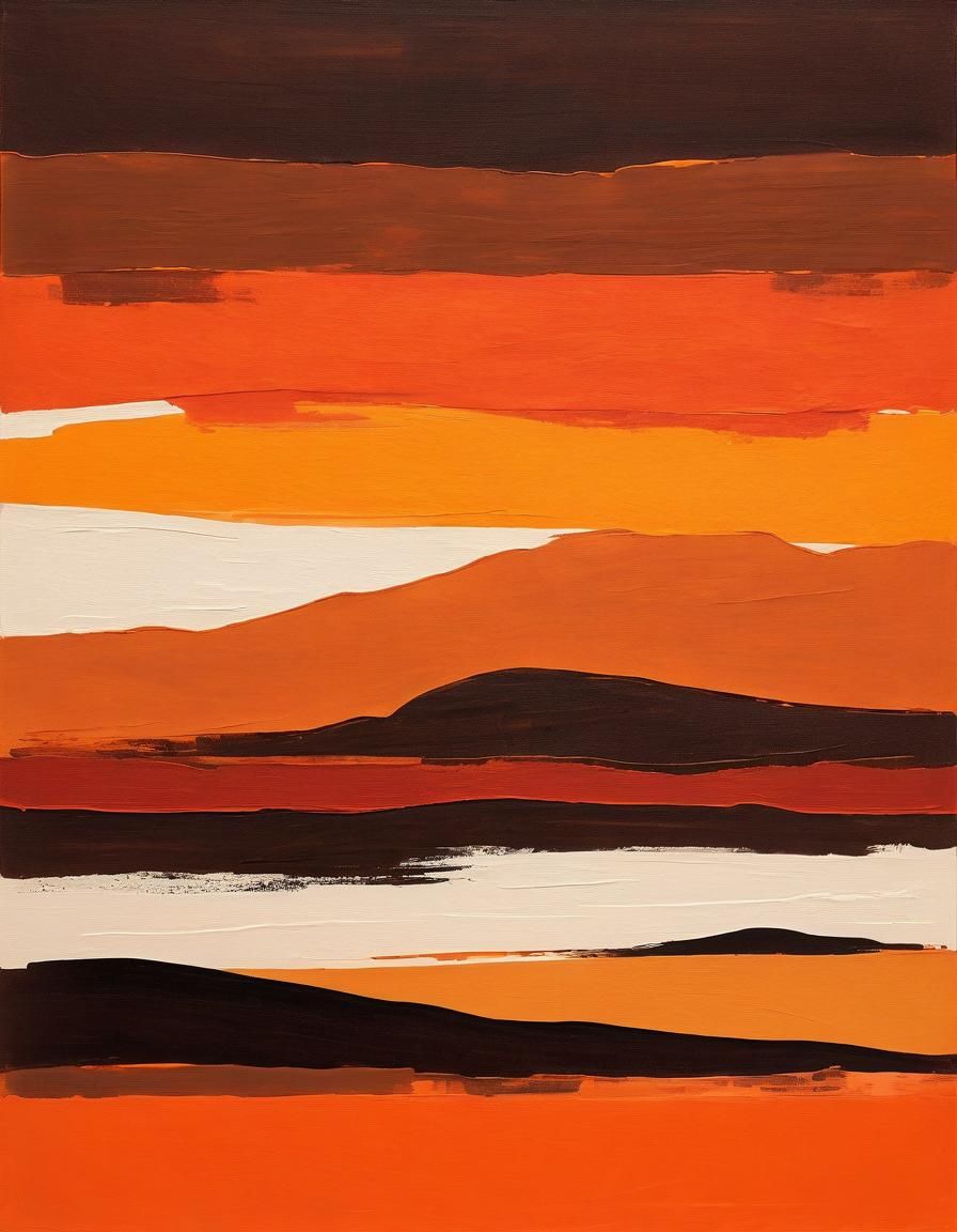 Abstract Portrait of Queen of Crime in Autumnal Hues