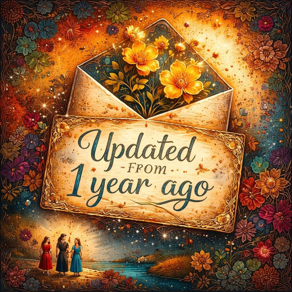 Alcohol Ink Art: "Updated from 1 Year Ago" Sign