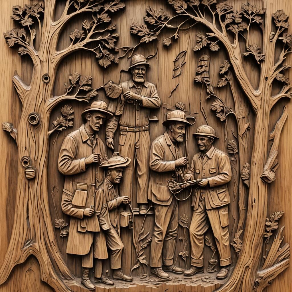 Cedar and Pine Carving of the TVA