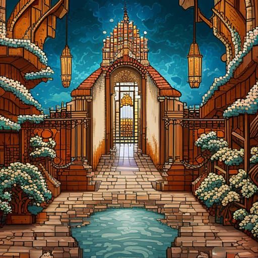 Heaven's Gate: Detailed Pixel Art Tile Set