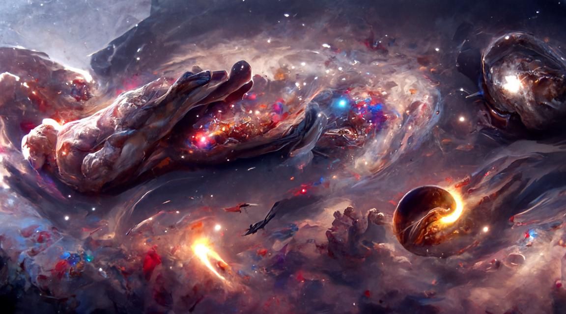 Spectacular Birth of a New Galaxy: Digital Art