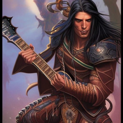 Handsome Elf Warrior Portrait in Comic Book Style