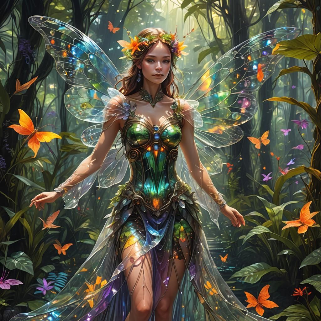 light drizzle in fairy forest