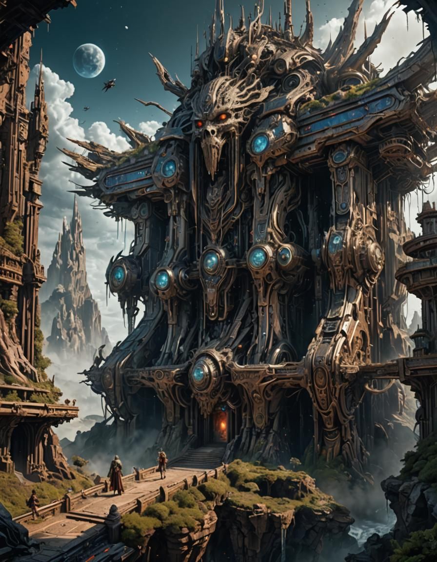 AI God: Detailed Matte Painting in Fantasy Style
