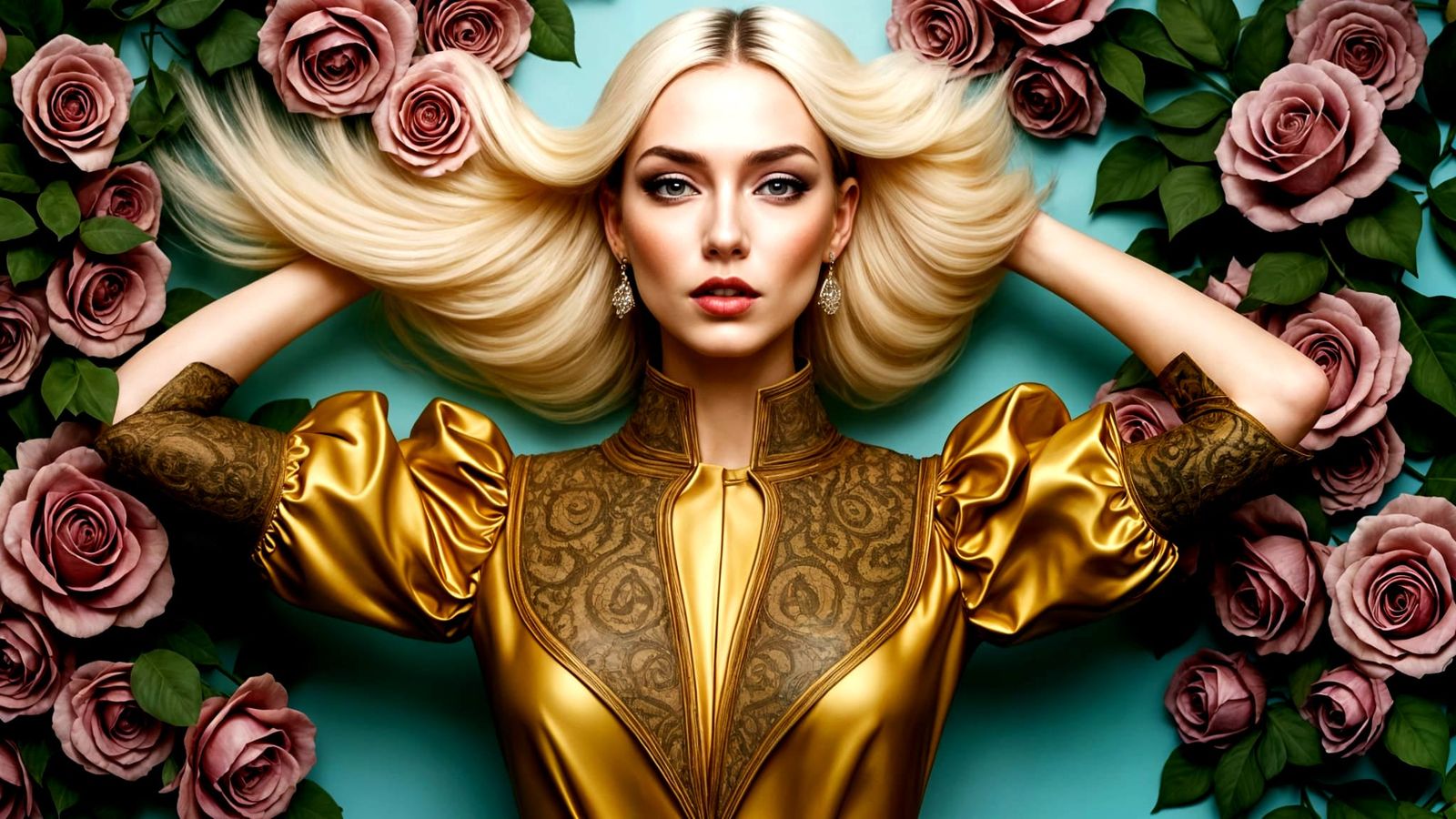 Elegant Fashion Model with Couture Accessories