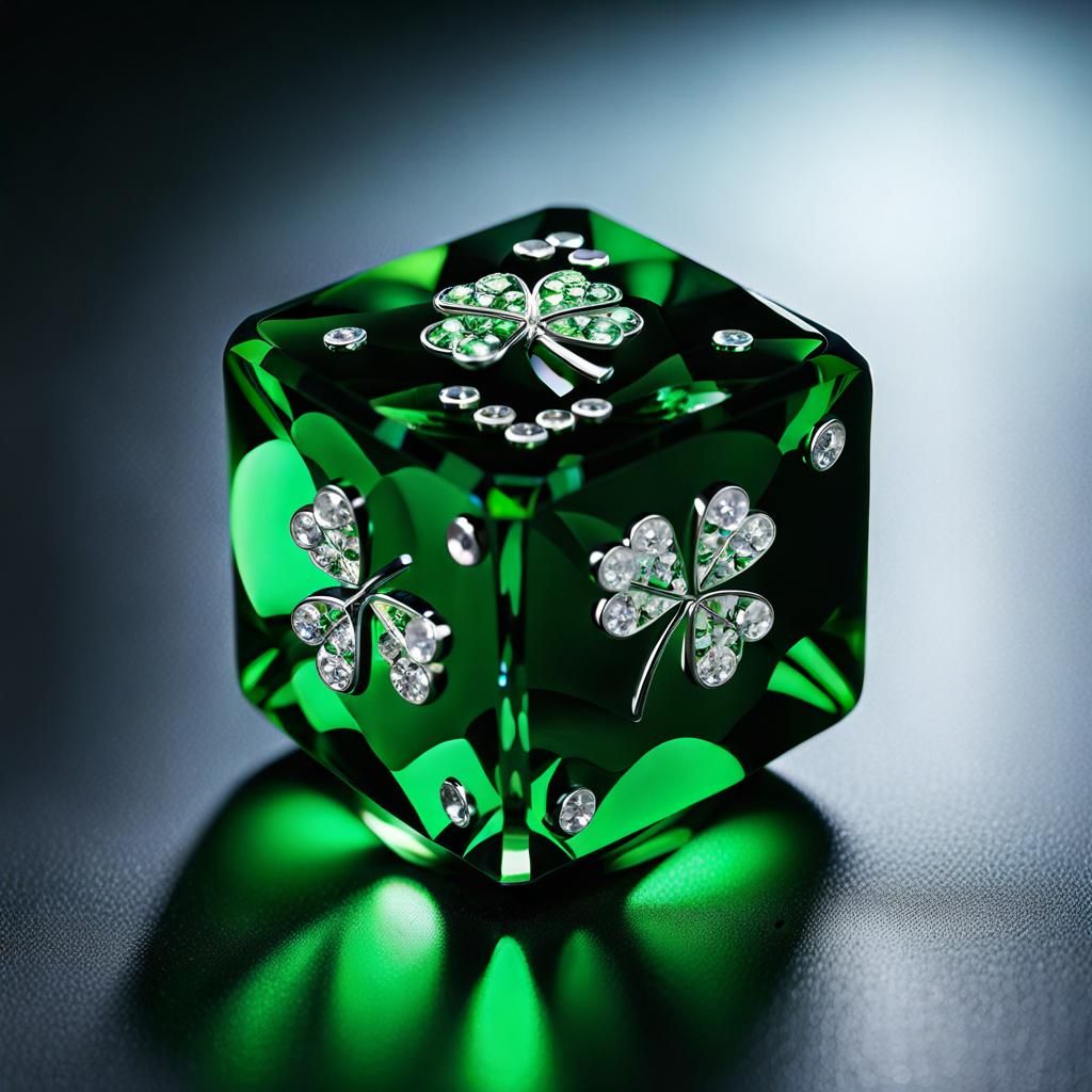 Lucky Swarovski Crystal Dice Bring Good Fortune
