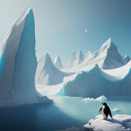 Adorable Penguin Splash Art in Zootopia Style