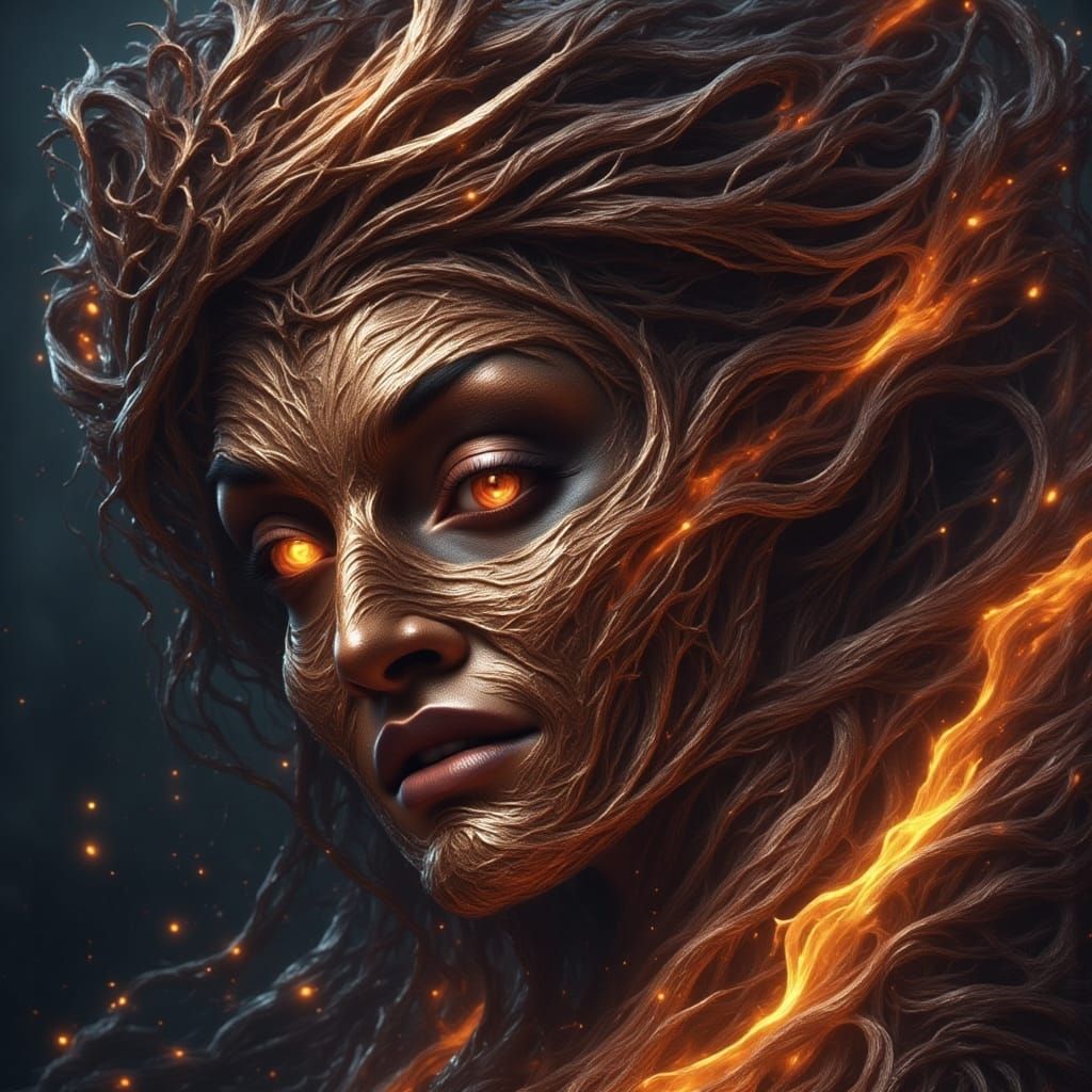 Surreal Portrait of a Person Falling from Reality