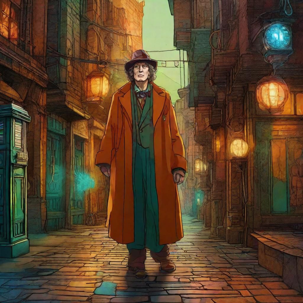The 4th Doctor Who in Mystical Alleyway, Art Nouveau