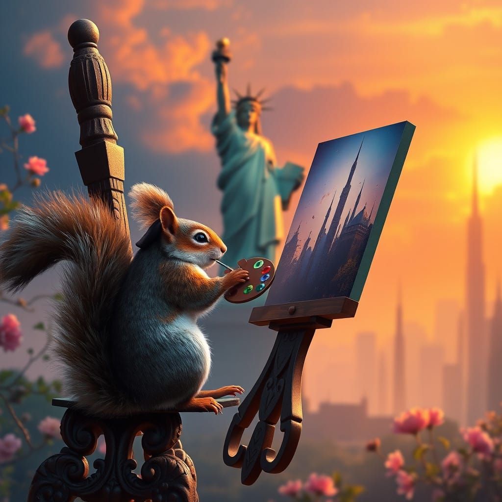 Surreal French Squirrel Painter Creates Whimsical Masterpiec...