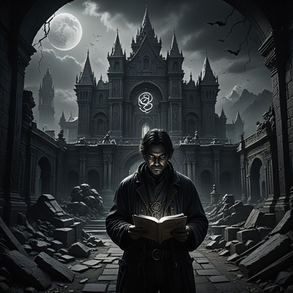 Ethereal Descent into Dark Academia Fantasy