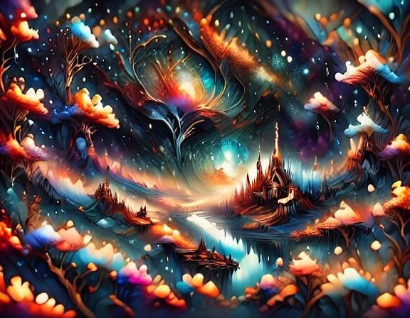 dreamscape surreal planet that is a precise mirror of humank...