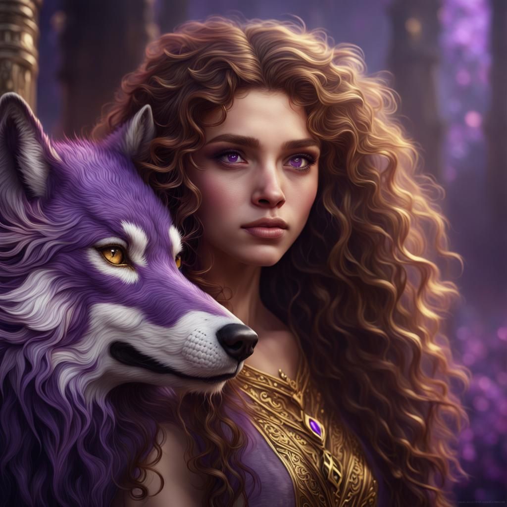 Girl with Purple Eyes: Fantasy Concept Art