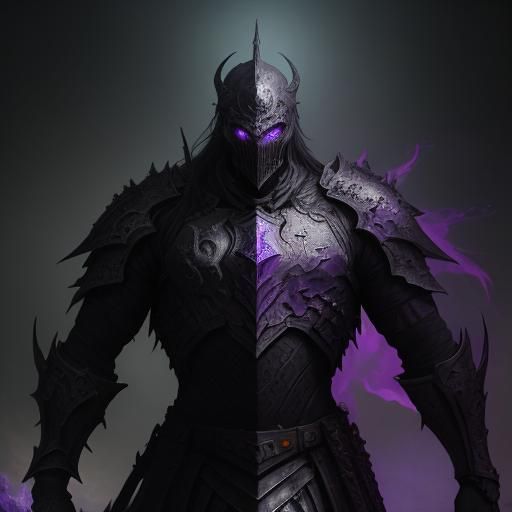 Mystical Warrior Emerging from Fog: Dark Fantasy Concept Art