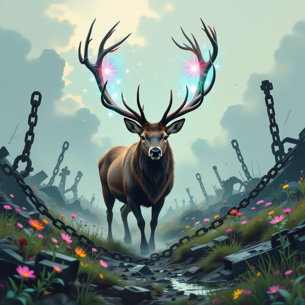 Starlight Stag Descends into War-Torn Land