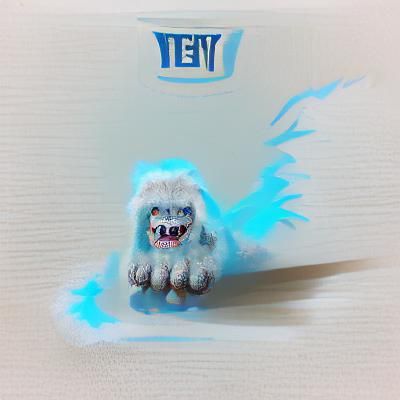 Majestic Yeti in Snowy Mountain Landscape
