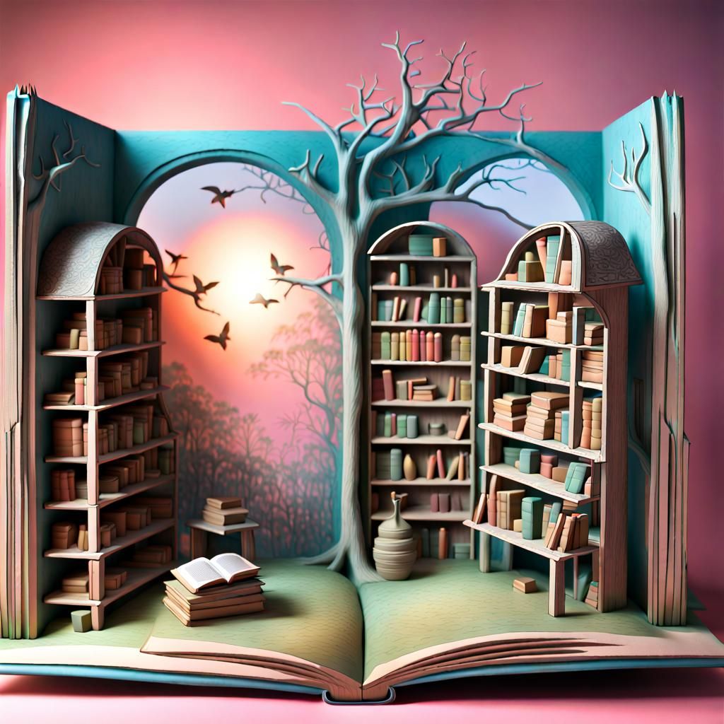 Enchanted Pop-Up World from Antique Book