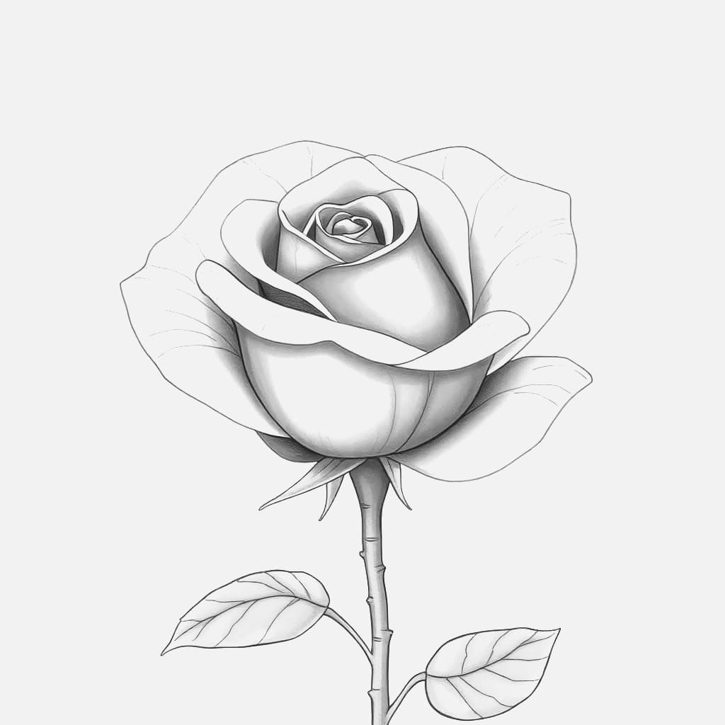 Sketch of rose
