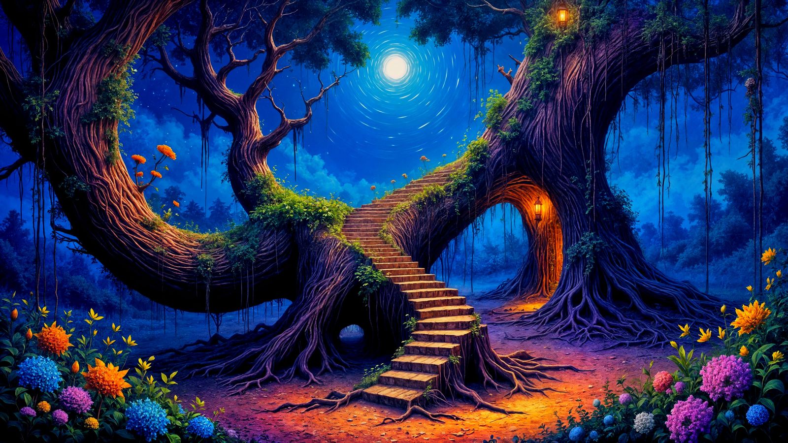 Enchanted Jungle Shrine within Sacred Tree