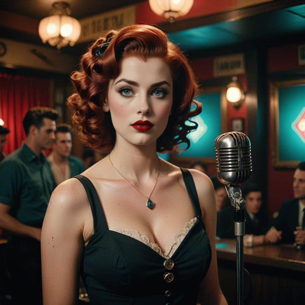 Rockabilly Starlet in Vintage Glamour