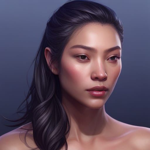 Jasmine Liu Portrait in Art Nouveau Style