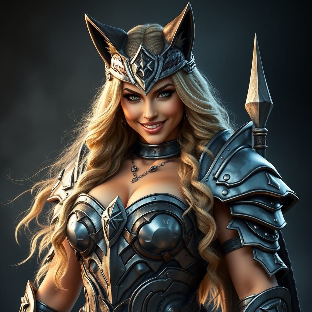 Sexy Valkyrie in Metal Wolf Armor
