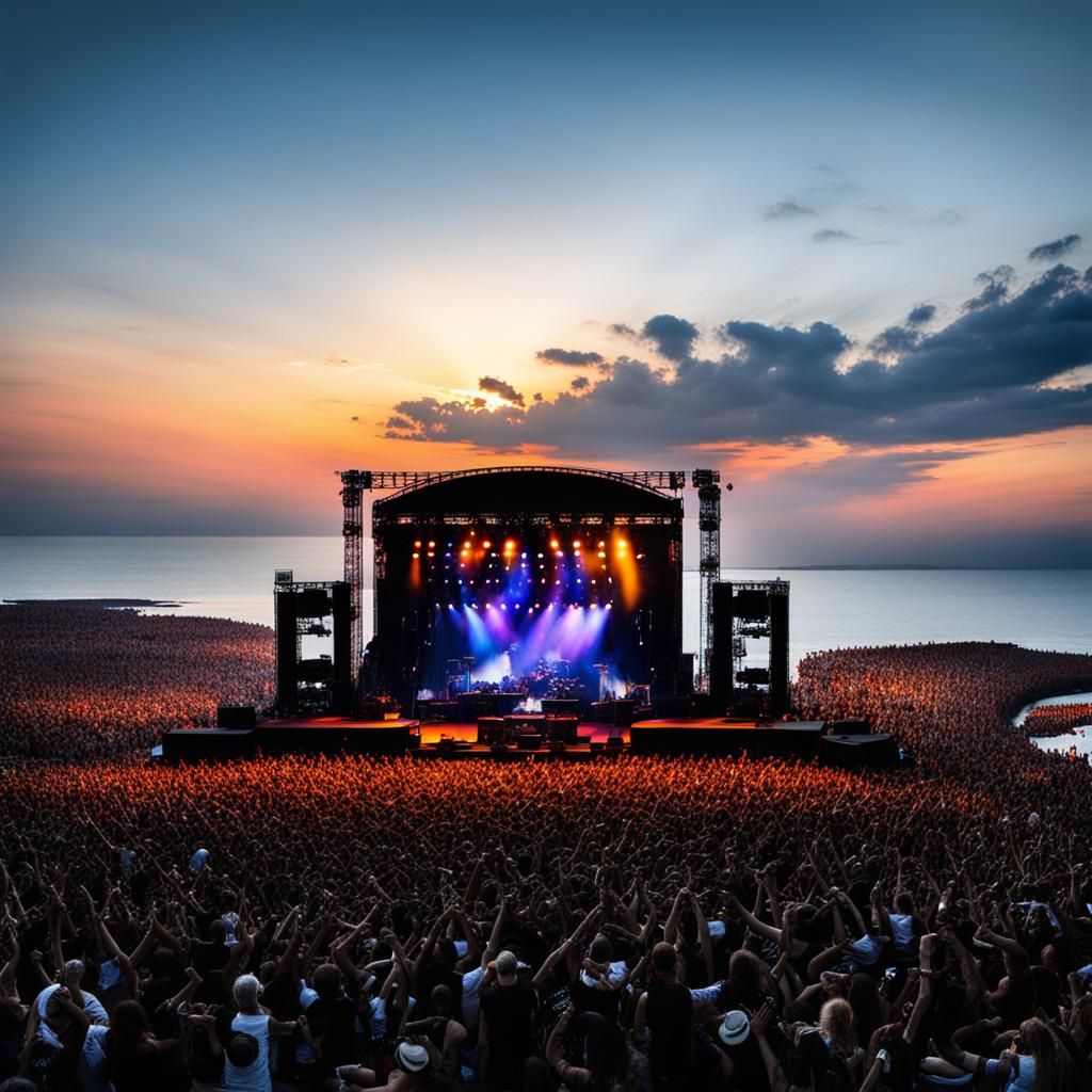 Sunset Rock Concert at Seaside Heavy Metal Festival