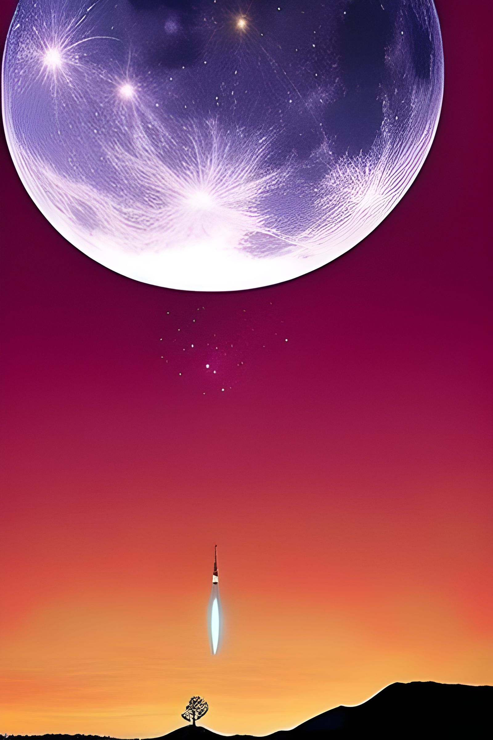 Dreamlike Goddess and Lover Reflecting in River