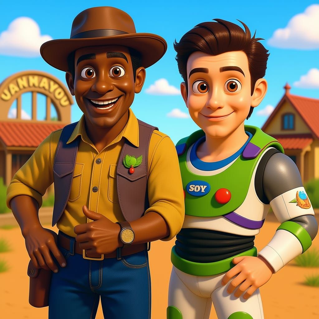 Epic Pixar Style Poster of Toy Story Characters