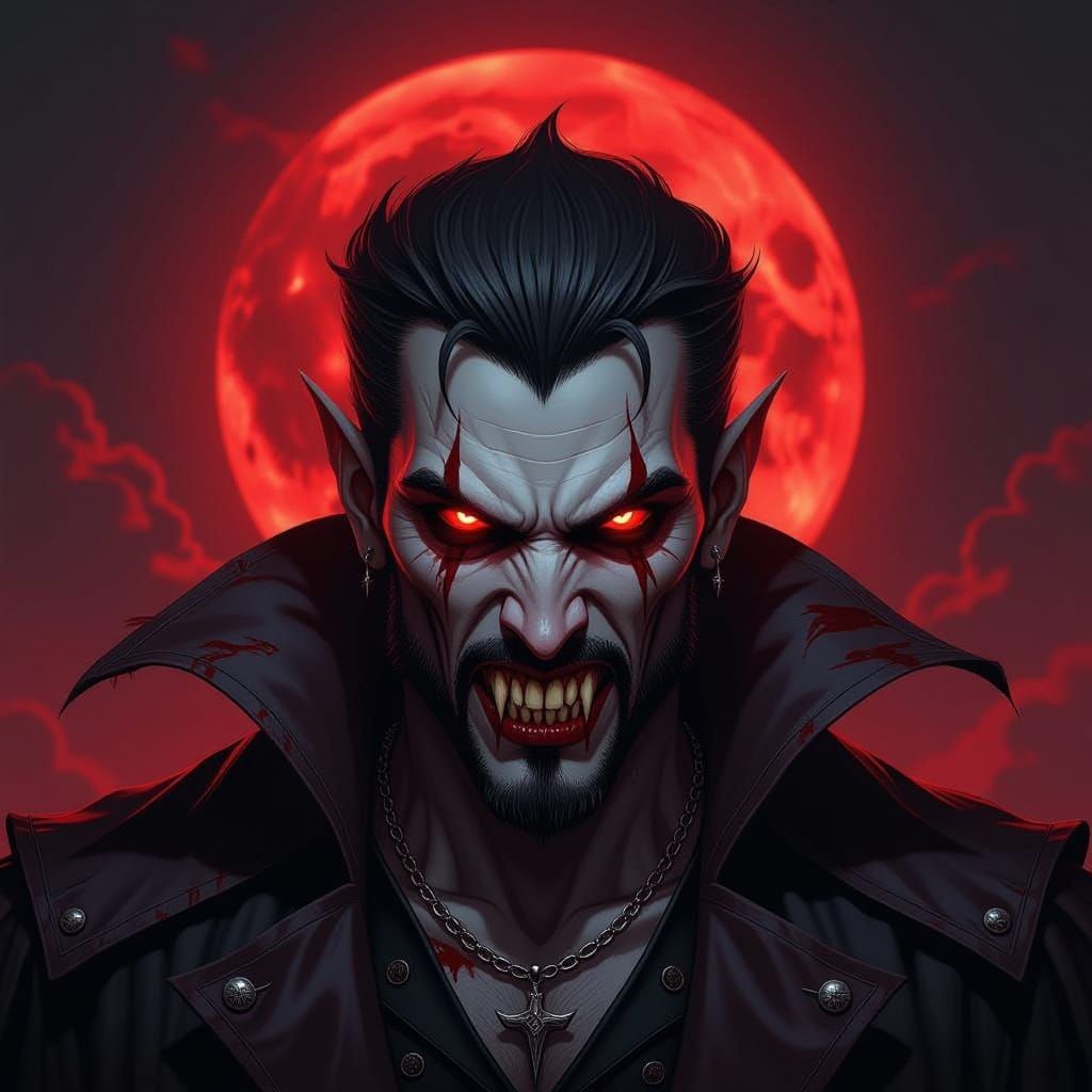Dark Fantasy Vampire in Ultra-Realistic Digital Art