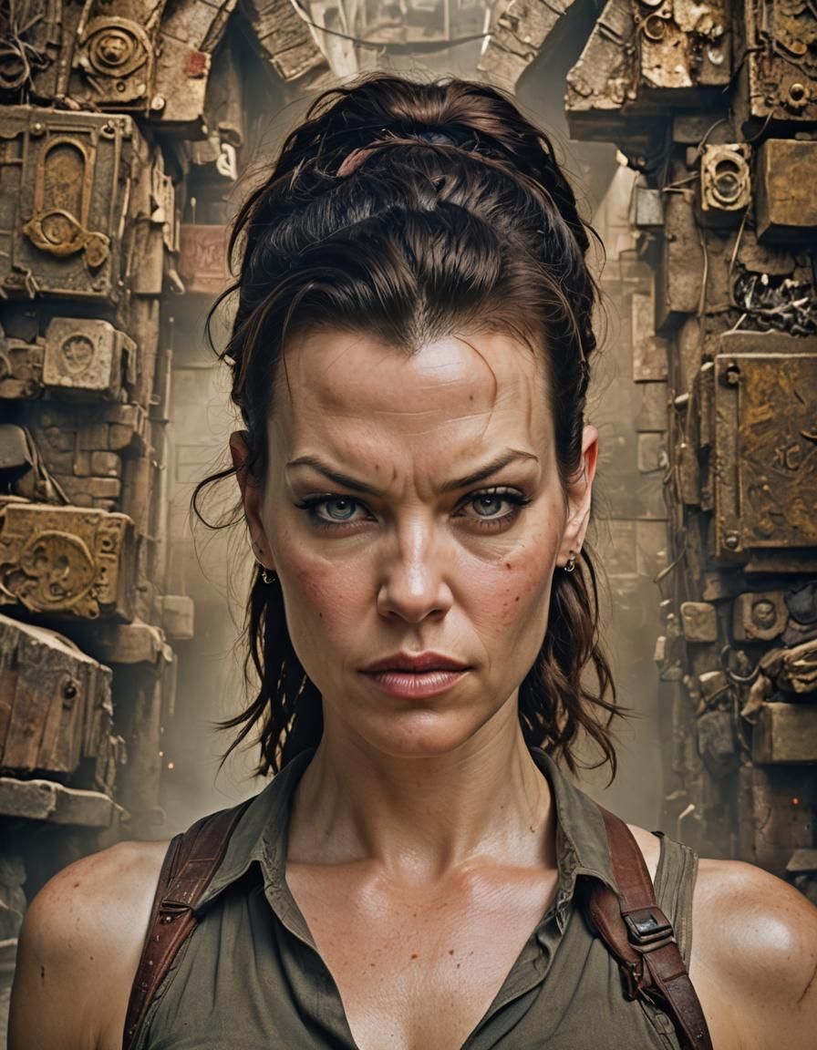 Debi Mazar as Lara Croft: Fantasy City Portrait