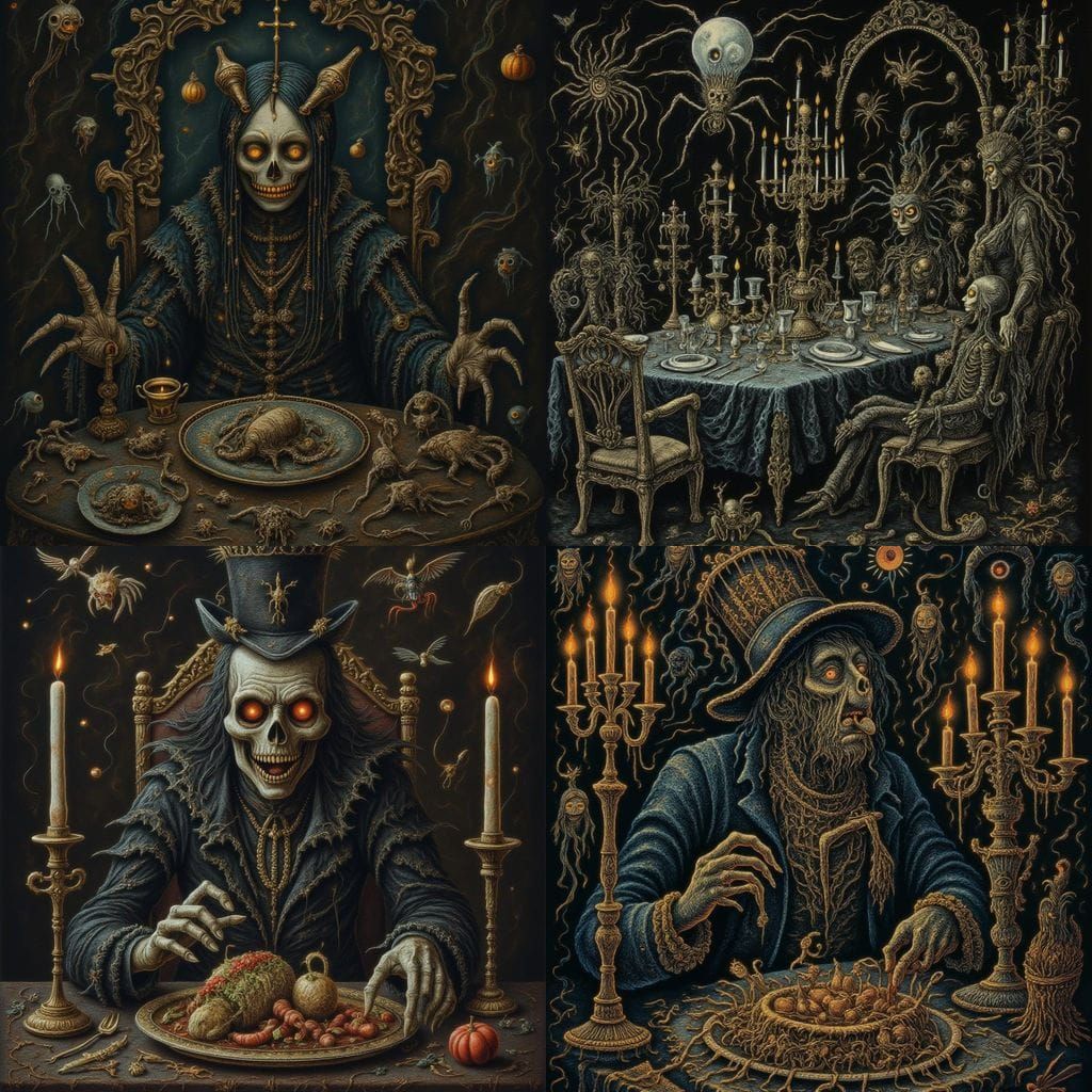 Macabre Rotten Feast in Dark Voodoo Style
